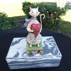 Jim Shore Collectible Cat "Cory Heart"